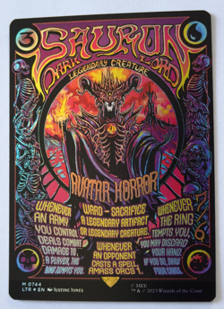 MTG Sauron the Dark Lord Borderless Poster Foil #744 LTR The Lord of the Rings - Image 1