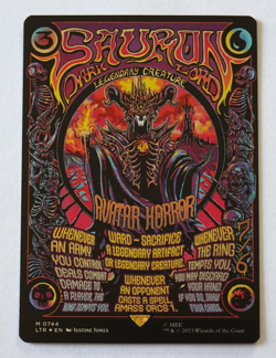 MTG Sauron the Dark Lord Borderless Poster Foil #744 LTR The Lord of the Rings - Image 2