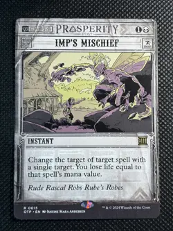 Imp's Mischief (OTJ 0015) Outlaws of Thunder Junction Breaking News Regular, MTG - Image 1