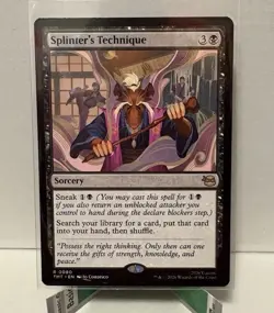 Teenage Mutant Ninja Turtles Splinter's Technique Rare Black Sorcery MTG 0080 - Image 1