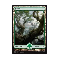 WOTC MTG Battle for Zendikar Forest #274 (Expanded Border) (C) (Foil) NM- - Image 1