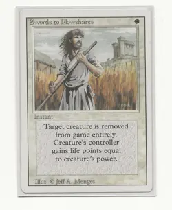 SWORDS TO PLOWSHARES Magic REVISED English NM MTG Near Mint - Image 1