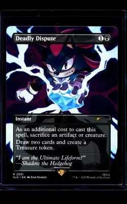 2025 MTG Magic the Gathering SLD Secret Lair Sonic Borderless Deadly Dispute - Image 1