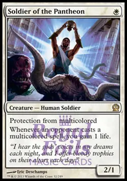 Soldier of the Pantheon 1x FOIL THS MTG Theros Rare MINT white - Image 1