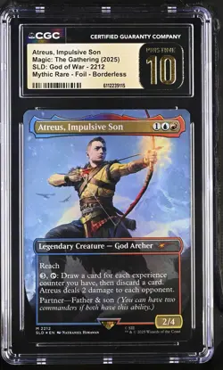 ATREUS, IMPULSIVE SON Secret Lair Foil God of War CGC Pristine 10 MTG - Image 1