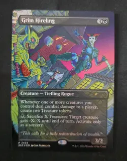 Grim Hireling 2493 Foil Secret Lair Shadows Over Balduer's Gate D&D MTG Magic - Image 1