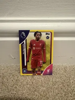 Topps Premier League 2025/2026 Rio Ngumoha Liverpool Yellow Parallel Rookie Card - Image 1