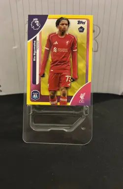 Topps Premier league 25/26 Rio Ngumoha Liverpool Yellow Parallel/ Rookie Card - Image 1