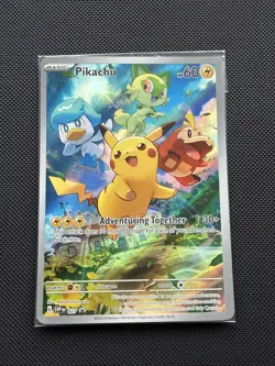 Pikachu Holo Promo Card 027 Sv: Scarlet Violet Sealed NM Condition - Image 1