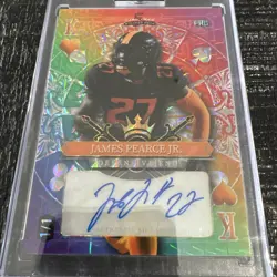 2024 Wild Card 5 Card Draw Stacked Deck 1/1 James Pearce Jr Rookie Auto - Image 1