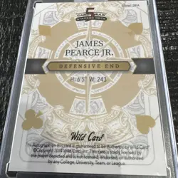 2024 Wild Card 5 Card Draw Stacked Deck 1/1 James Pearce Jr Rookie Auto - Image 2