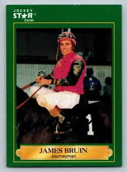1991 Horse Jockey Star Trading Card signed Auto #51 James Bruin hr33 - Image 1