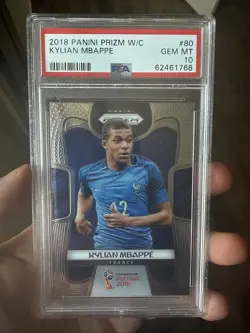 Graded 2018 Panini Prizm World Cup Kylian Mbappe #80 Soccer Card PSA 10 Gem Mint - Image 1