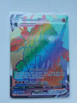 Coalossal VMAX Vivid Voltage Rainbow Rare Card #189/185 - Image 1