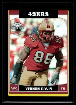 Vernon Davis 2006 Topps Chrome Black Refractor Rookie Card /199 #234 - Image 1
