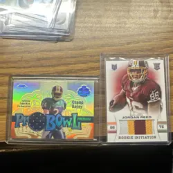 2 Card Champ Bailey Jordan Reed NFL Lot Topps Chrome Panini Momentum Redskins - Image 1