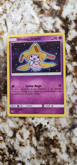 Pokemon TCG Shining Jirachi Holo Rare Card 42/73 Shining Legends Series - Image 1