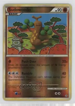 Sudowoodo Reverse Foil Pokemon HeartGold & SoulSilver Unleashed #9 2010 - Image 1