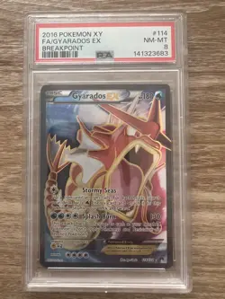 PSA 8 Gyrados EX 114/122 Full Art XY Breakpoint Pokemon Card - Image 1