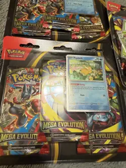 Pokemon Mega Evolutions 3 Pack Blister Sealed (Psyduck And Golduck Meowscarada ) - Image 5