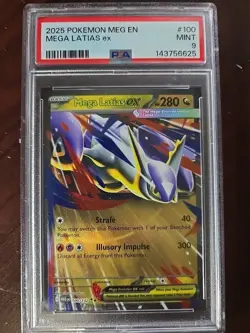 2025 POKEMON MEG EN-MEGA EVOLUTION #100 MEGA LATIAS EX PSA 9 #100 - Image 1
