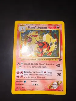 Pokemon Blaine's Arcanine 1/132 Gym Challenge Rare Holo Unlimited Wizards ENG - Image 1