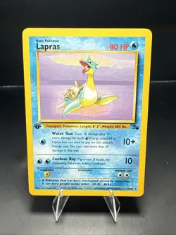 Pokemon Lapras 25/62 Fossil 1st Edition - Image 1
