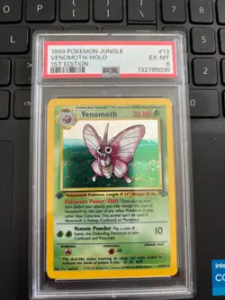 pokemon jungle venomoth holo 13 1st edition psa 6 - Image 1