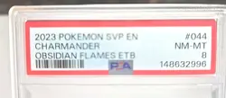 2023 Pokemon SVP EN Charmander Obsidian Flames ETB, PSA NM-MT 8 - Image 2