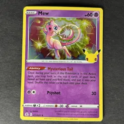 Pokemon Mew Celebrations Holo Rare #011 - Image 1