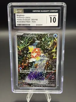 2023 Pokemon SV02 Paldea Evolved en #203/193 MAGIKARP Rare CGC 10 GEM MINT - Image 1