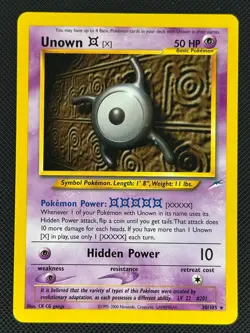 Unown [X] 30/105 Rare Neo Destiny Pokemon Near Mint - Image 1