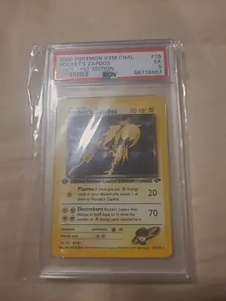 Rocket's Zapdos 15/132 Pokemon Gym Challange 1st Edition Holo Rare PSA 6 - Image 1