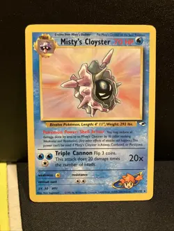 Pokemon TCG Misty's Cloyster Gym Heroes 29/132 Rare WOTC - Image 1