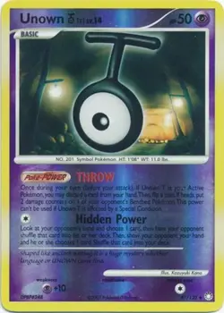 Lightly Played Unown T - 67/123 - Uncommon - Reverse Holo Pokemon Mysterious Tre - Image 1