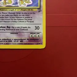 Pokemon Base Set 2 Alakazam Holo Rare 1/130 - Image 4