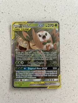 Rowlet & Alolan Exeggutor GX - 1/236 - Ultra Rare - Unified Minds - Pokemon - NM - Image 1