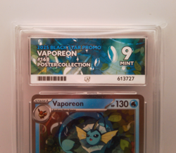 Vaporeon Black Star Promo COSMOS Holo 168 Mint Ace Grading 9 Pokemon Slab - Image 2