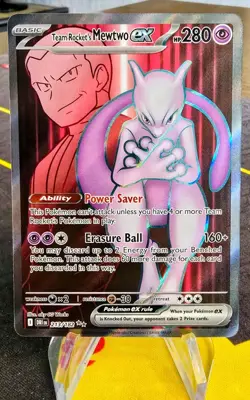 SV10: Destined Rivals #213/182 Team Rocket's Mewtwo ex pokemon tcg - Image 1