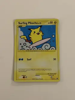 Surfing Pikachu 114/111 Secret Rare - Pokemon Rising Rivals - LP - Image 1