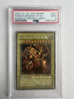 Yu-Gi-Oh TCG Winged Dragon of Ra 001 Dawn of Destiny Promo XBOX PSA 9 - Image 1