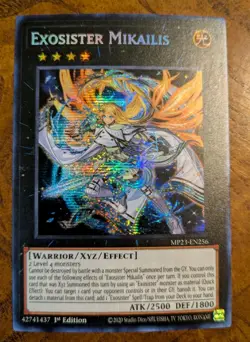 Exosister Mikailis MP23-EN256 Prismatic Secret Rare 1st Ed Near Mint Yu-Gi-Oh! - Image 1