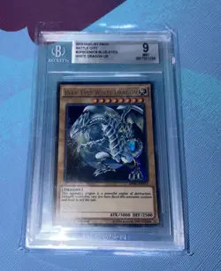 2015 Yu-Gi-Oh! Blue-Eyes White Dragon DPBC 1st Edition Ultra Rare BGS 9 - Image 1