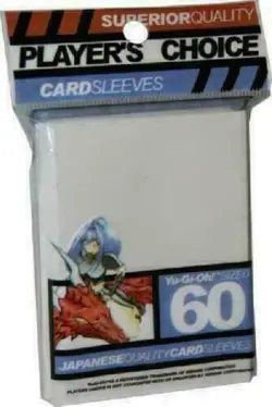 Yugioh Player's Choice White Yugioh Sized-Mini 60 ct Sleeves + Bonus - Image 1
