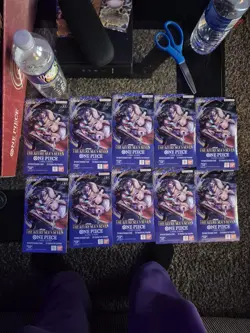 One Piece Card Game OP-14 The Azure Sea's Seven Sleeved Booster Packs Lot of 10 - Image 1