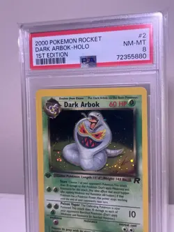 2000 Pokemon Team Rocket Dark Arbok Holo 1st Edition #2/82 PSA 8 NM-MT - Image 3