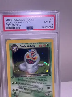 2000 Pokemon Team Rocket Dark Arbok Holo 1st Edition #2/82 PSA 8 NM-MT - Image 4