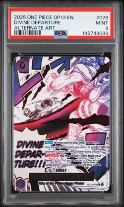 2025 ONE PIECE OP13-CARRYING ON HIS WILL ALTERNATE ART DIVINE DEPARTURE PSA 9 - Image 1