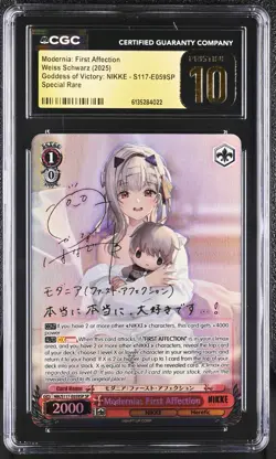 CGC BLACK LABEL 10! Modernia: First Affection S117-E059SP NIKKE Weiss Schwarz - Image 1