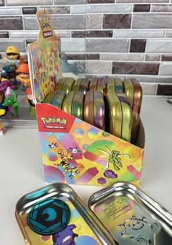 Pokemon 151 Empty Mini Tins Display W/ Coins & Cards, Complete Set, No Packs! - Image 3